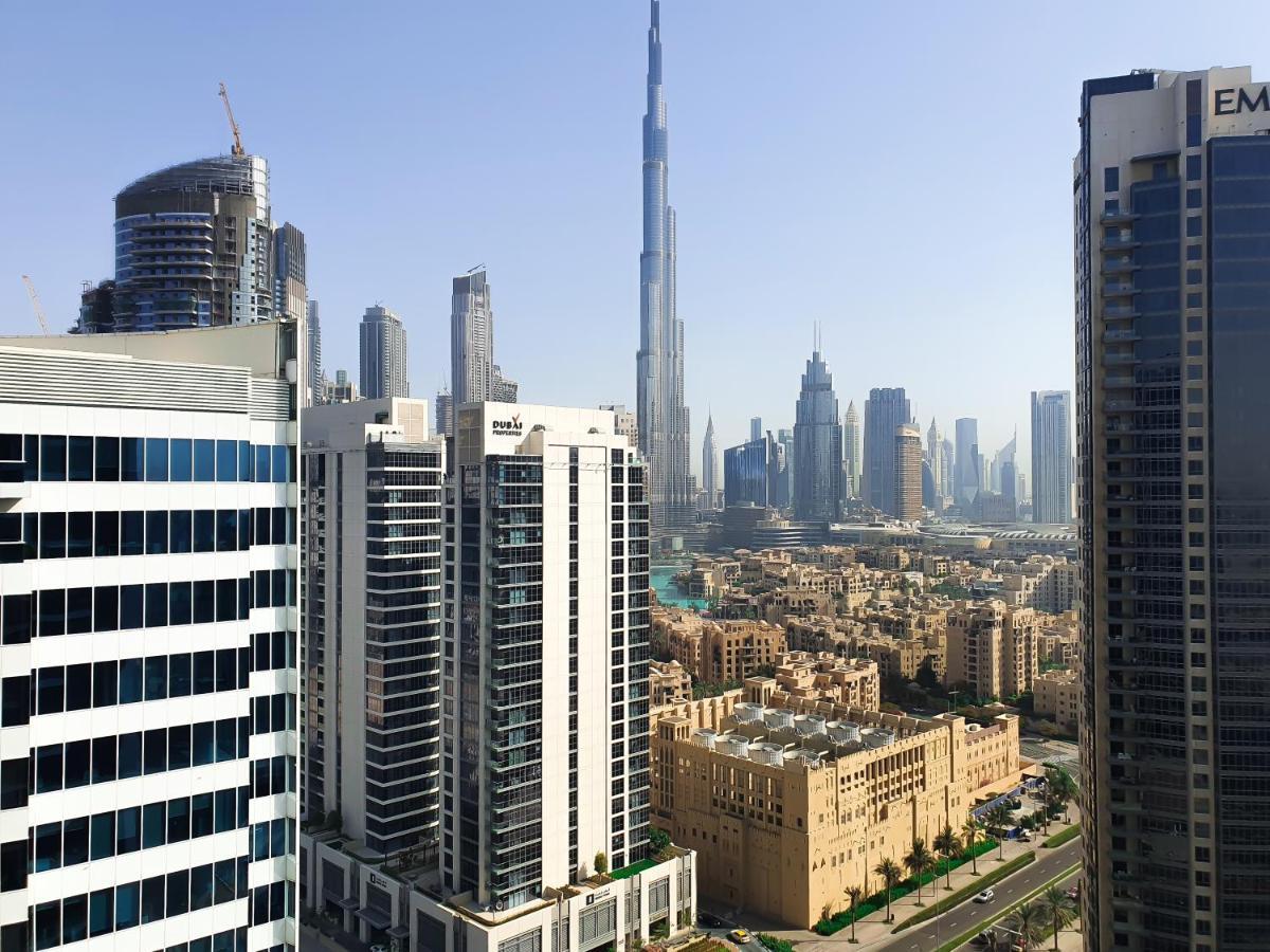 Luxury Studios With Burj Khalifa Or Canal View In Downtown - Marquise Square Tower Dubai Exterior foto